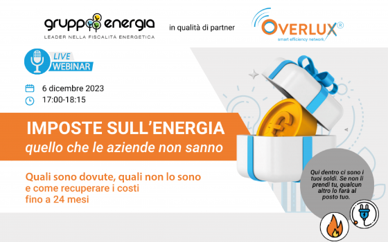 Imposte sull’energia: quello che le aziende non sanno